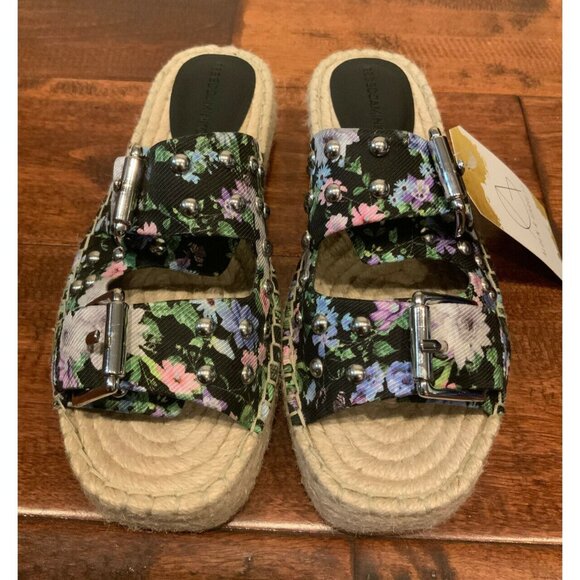 Rebecca Minkoff Multicolor Floral Jodi Studded Espadrille Sandals, Size 6.5 (US) - Picture 1 of 8